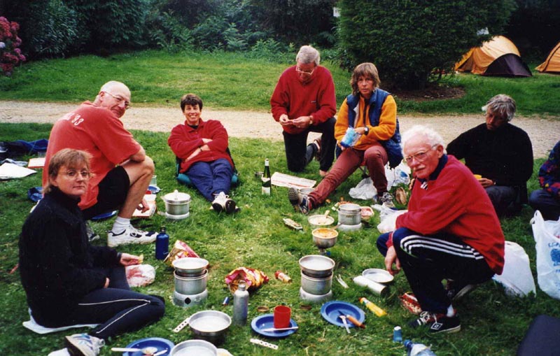 Picnic on a cycling and camping holiday is fun!